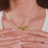 Blue Limoncello | .925 Sterling Silver | Firefly Glass Infinity Clasp Necklace